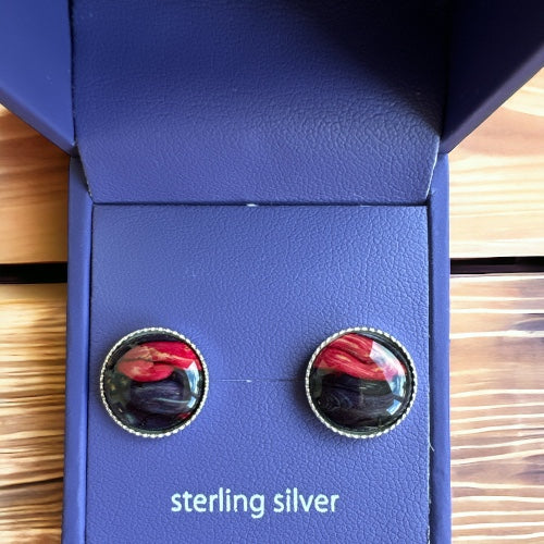 Heathergems Milled  Silver Stud Earrings SE12