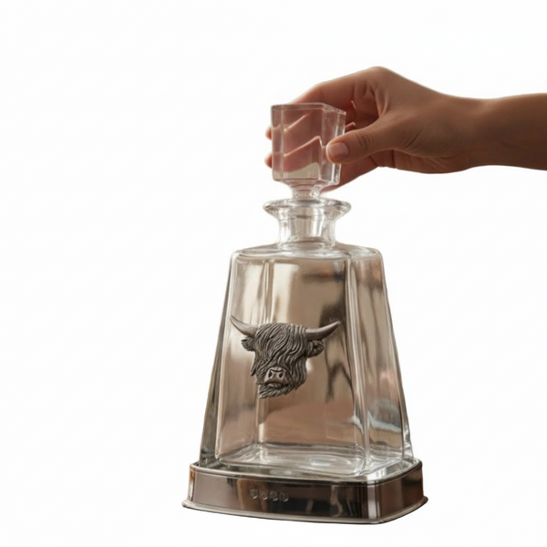 decanter highland cow signature