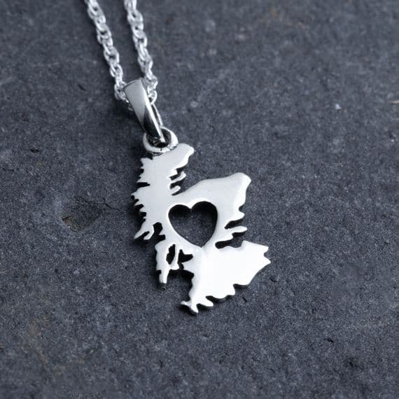 Heart of Scotland Sterling Silver Necklace 9820