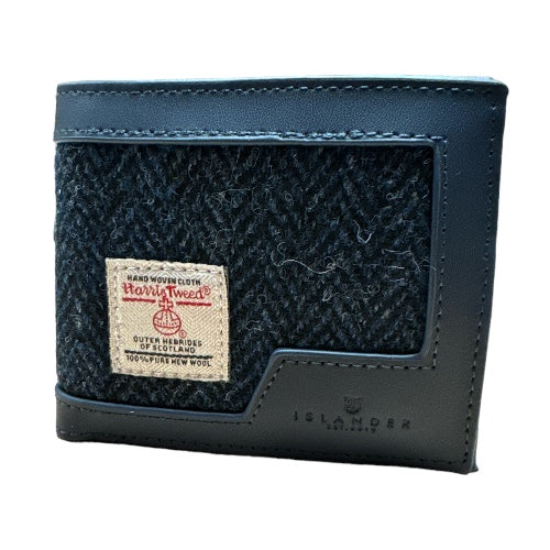 Harris Tweed Navy Herringbone wallet