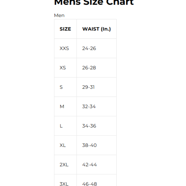 oddballs sizing chart men