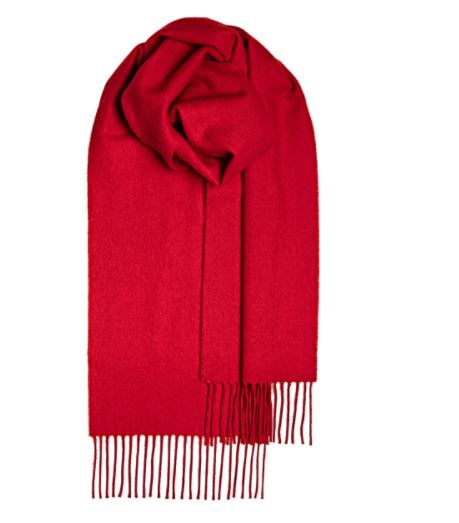red Lambswool scarf