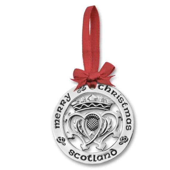 silver plated christmas decoration scottish luckenbooth