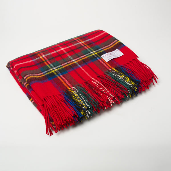 Tartan Wool Travel Blanket's Pure New Wool Made In Scotland