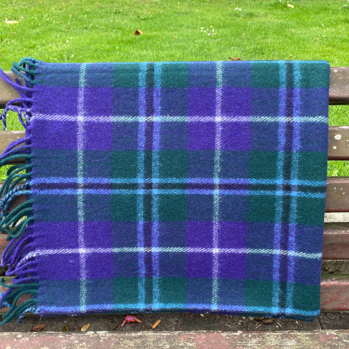Tartan Wool Travel Blanket's Pure New Wool Made In Scotland