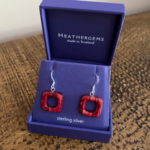Heathergems Open Square Drop Earrings SE22
