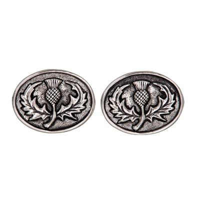 Scottish Thistle Round Cufflinks Made in Scotland by Art Pewter (113)