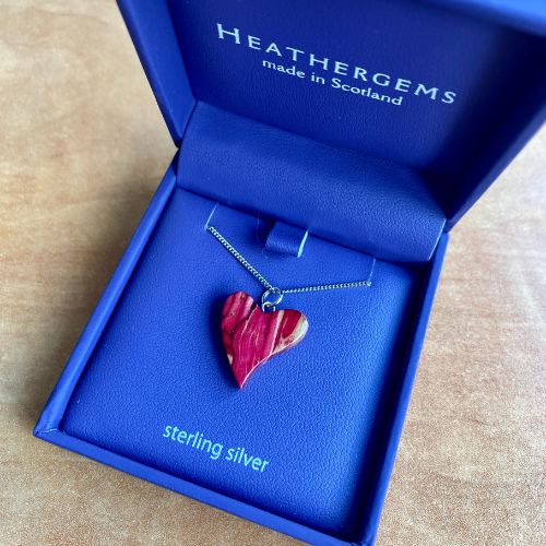 Heathergems Quirky Heart Heather Pendant Necklace SP-64