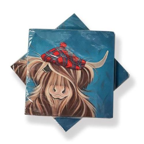 Scottish Napkins- Hamish Highland Cow