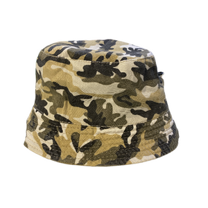 Camouflage Khaki Green Reversable Bucket Hat