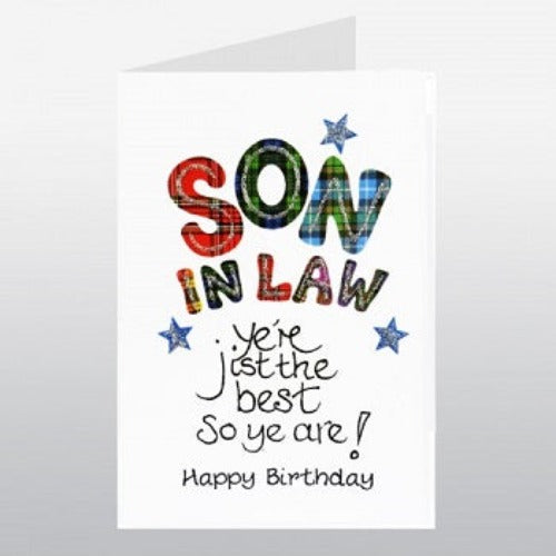 Scottish Birthday Card Tartan Words Made in Scotland by Wee Wishes