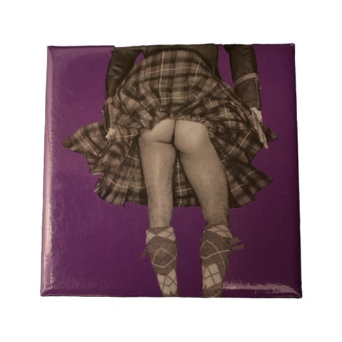 Highland Swing Purple Square Magnet