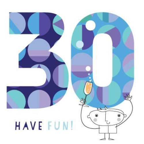 30 birthday card pink pig