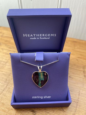 Heathergems Silver Heart Pendant Necklace SP-431