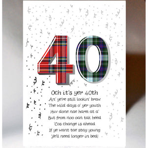 Scottish Birthday Special Age Cards
