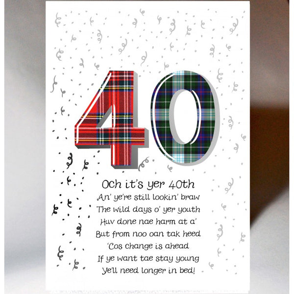 Scottish Birthday Special Age Cards