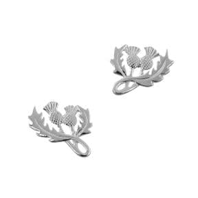 Scottish Thistle Silver Earrings