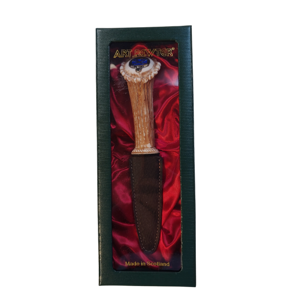 Sgian Dubh Stag Horn Handle with Saltire Badge (SK-C125)