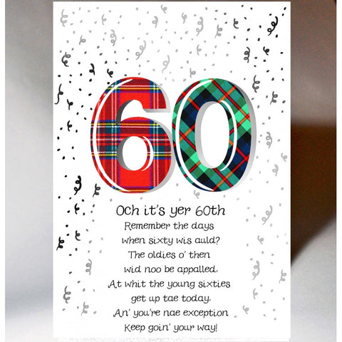 Och its yer 60th Birthday card
