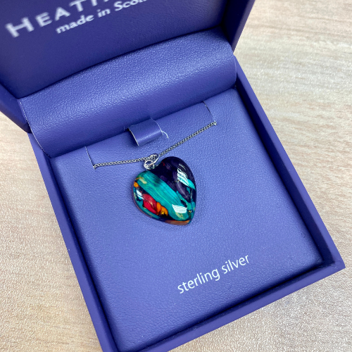 Heathergems Small Heart Pendant Necklace SP11 MULTI