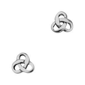 Celtic Trinity Knot Silver Stud Earrings 'Keri'