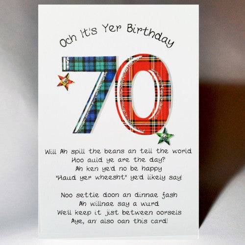 Scottish Birthday Poem Card 70