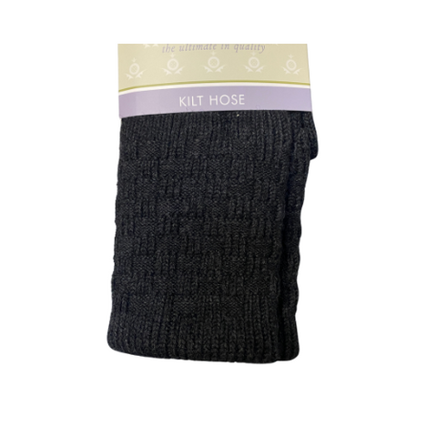 Mens Glenbeg Kilt Socks in Charcoal