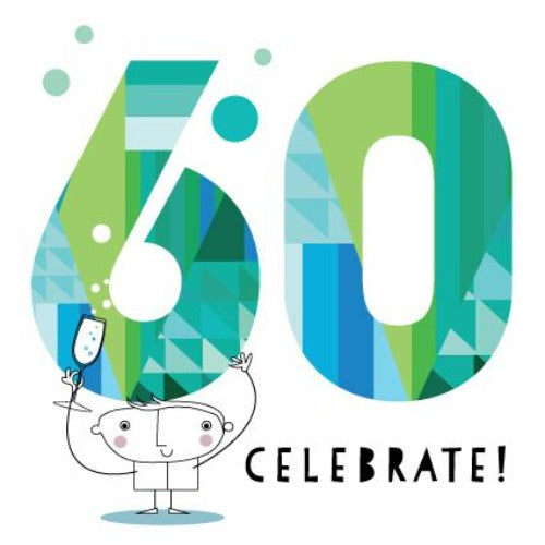 60 birthday card pink pig.2
