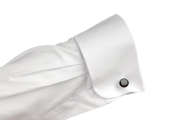 J Woods Victorian Collar Shirt in White French Cuff