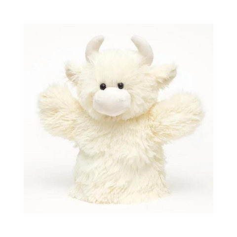Jomanda Supersoft Hand Puppet Cream- Highland Cow