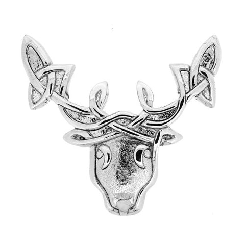 Celtic Stag Brooch Made in Scotland by Art Pewter (177)