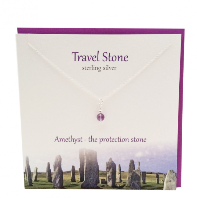 Travel Stone Amethyst Pendant