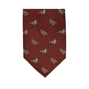 Snipe and Grouse Silk Tie Wine