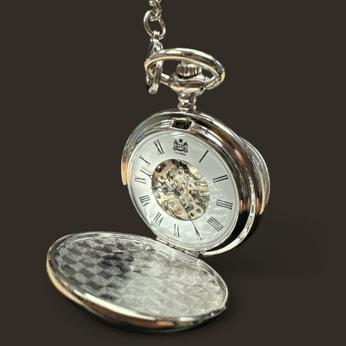 AE Williams Celtic Swirl Skeleton Pocket Watch