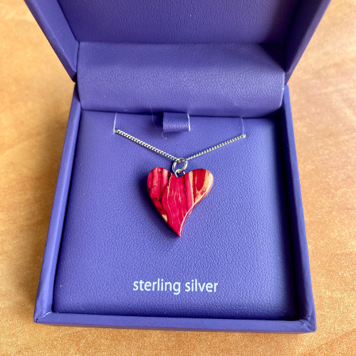 Heathergems Quirky Heart Heather Pendant Necklace SP-64