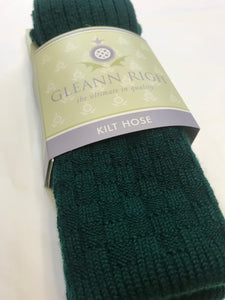 Mens Glenbeg Kilt Socks in Hunter Green