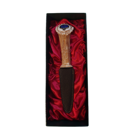 Sgian Dubh Stag Horn Handle with Saltire Badge (SK-C125)