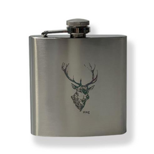 Hip Flask Stag Scotland 6oz Stainless Steel