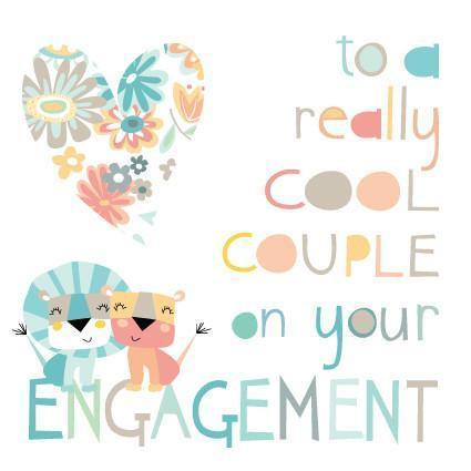 Cool Couple Engagement Card