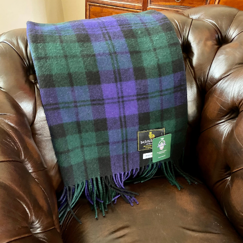 Bl;ack Watch Tartan Knee Blanket