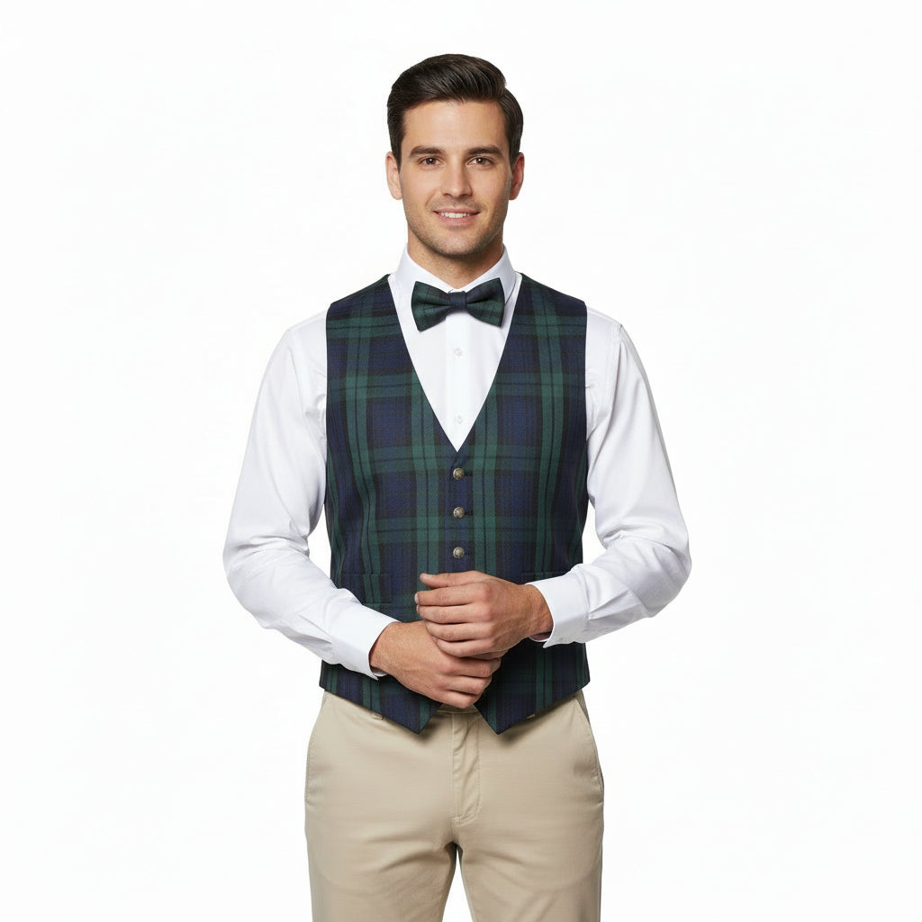 Black Watch Tartan Waistcoat 38R-50R – Tartan Plus Tweed Ltd