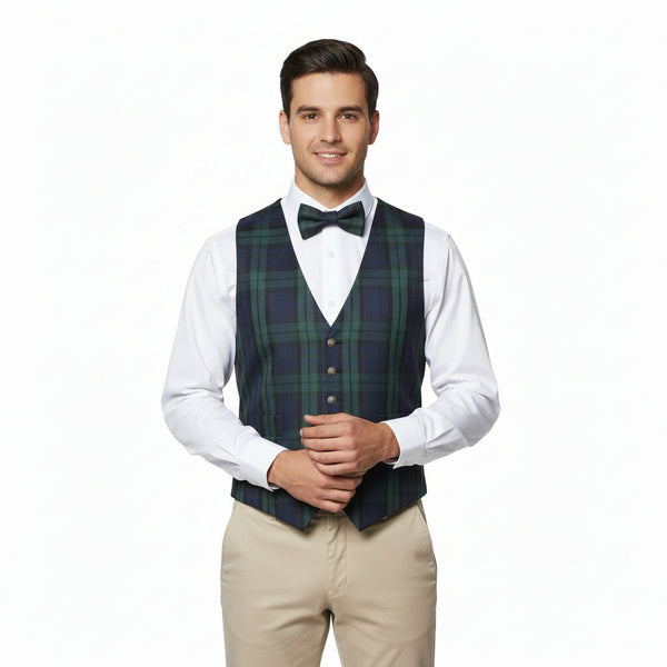 Black Watch Tartan Waistcoat