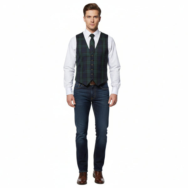 Black Watch Tartan Waistcoat