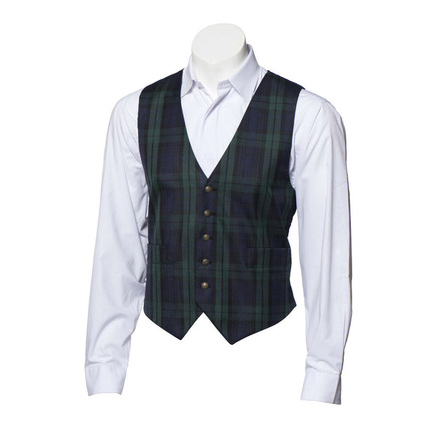 Black Watch Tartan Waistcoat