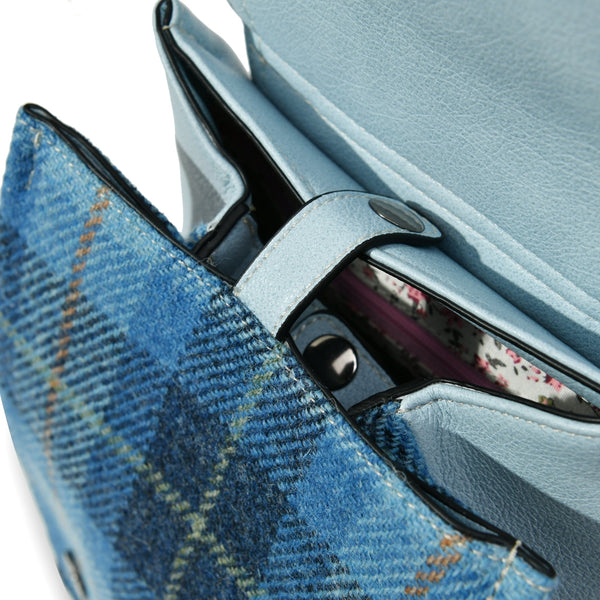Harris Tweed Blue Tartan Backpack