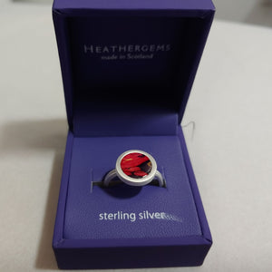 Heathergems Circle Satin Silver Ring