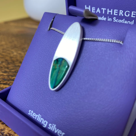 Heathergems Lochan Satin Silver Pendant Necklace SP439