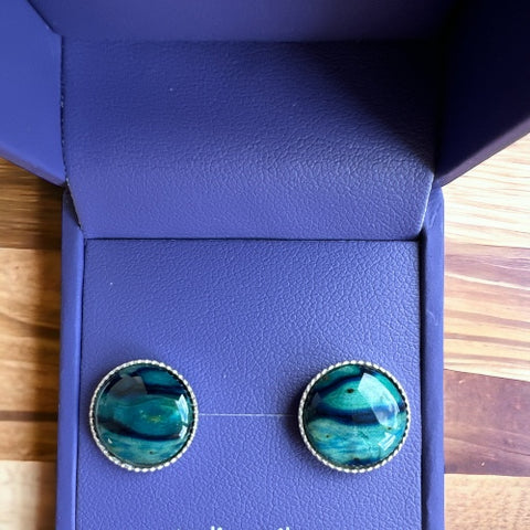Heathergems Milled  Silver Stud Earrings SE12