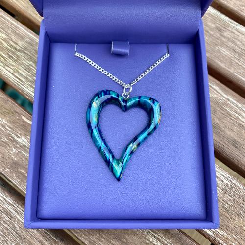Heathergems Open Heart Pendant Necklace