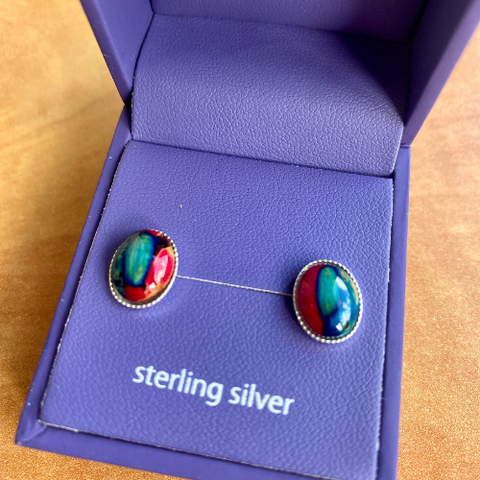 Heathergems Oval Stud Earings SE18